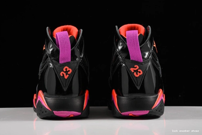 Rep LUCY 313358-006 Jordan Air 7 Black Patent Retro 0823